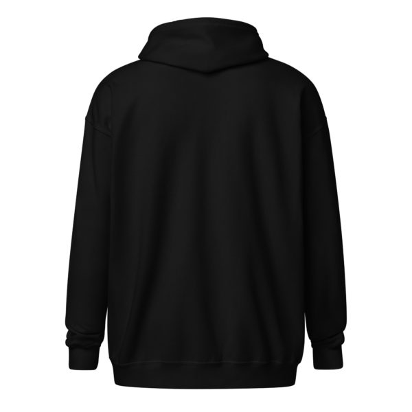 Sweat à capuche unisexe zippé simple logo poitrine – Image 2